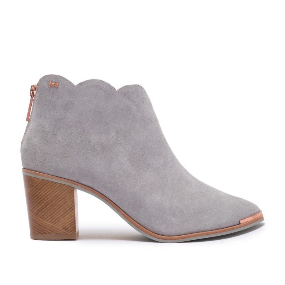🔥LAST 1🔥NIB TED BAKER GREY SUEDE ANKLE BOOTS - Picture 6 of 14
